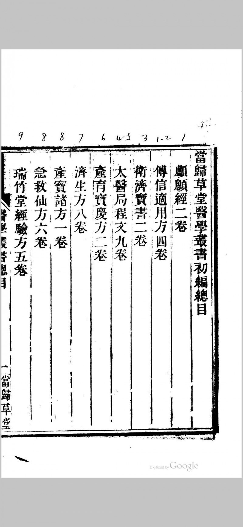 当归草堂医学丛书初编(图1)