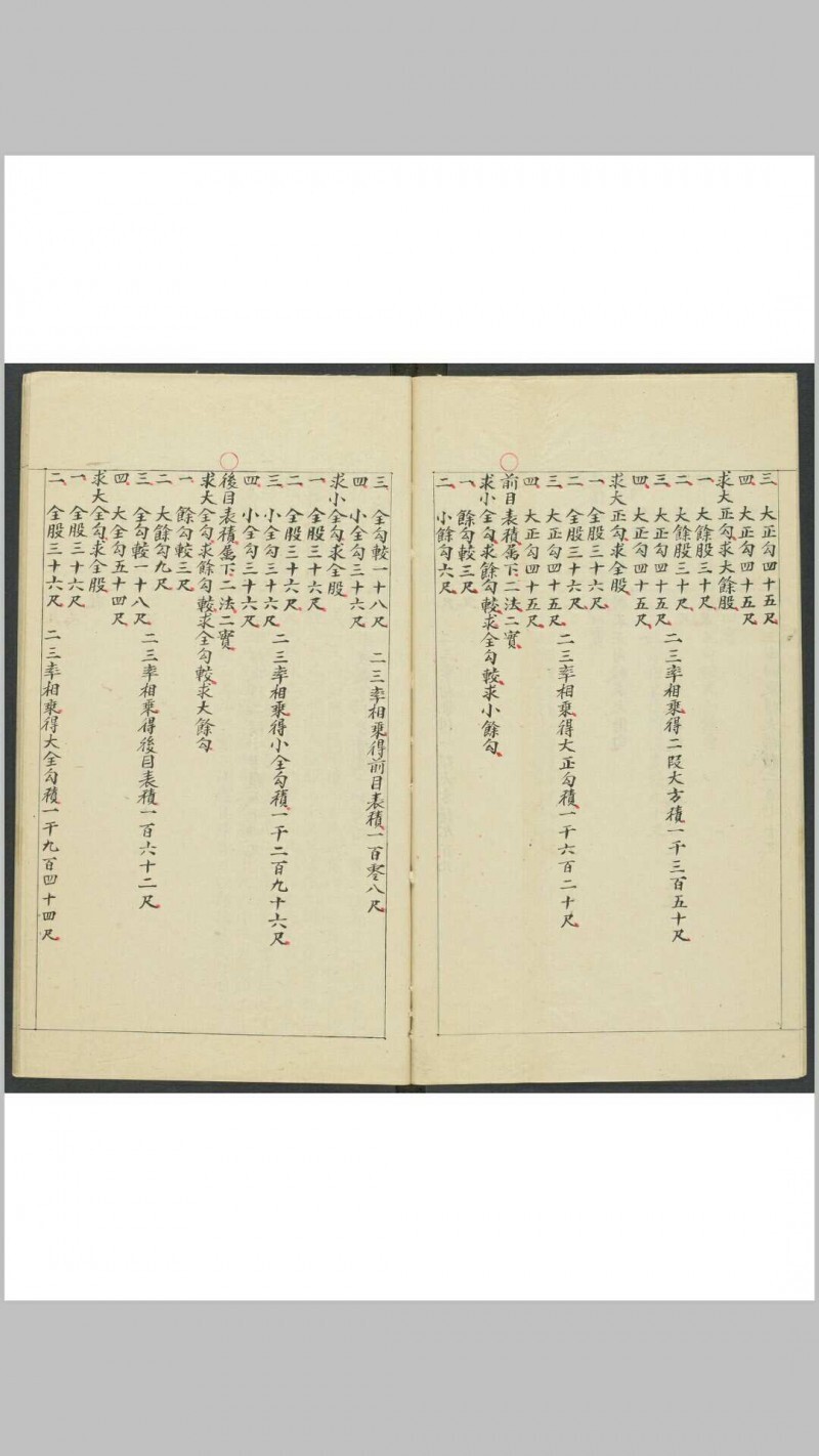 勾股测量指南六表 罗祥成绘图述题 钞本 清光绪二十四年(图7)