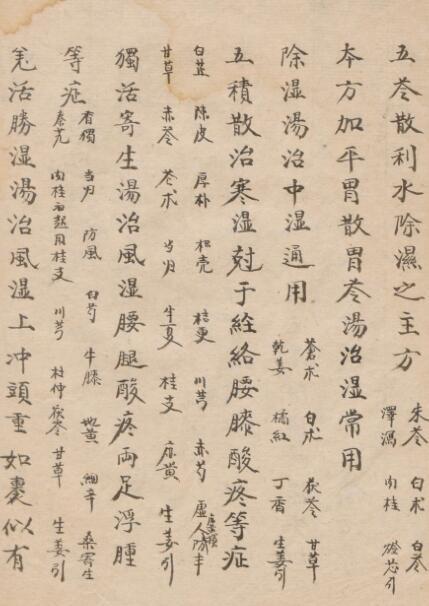 抄录诸病药方(图1)