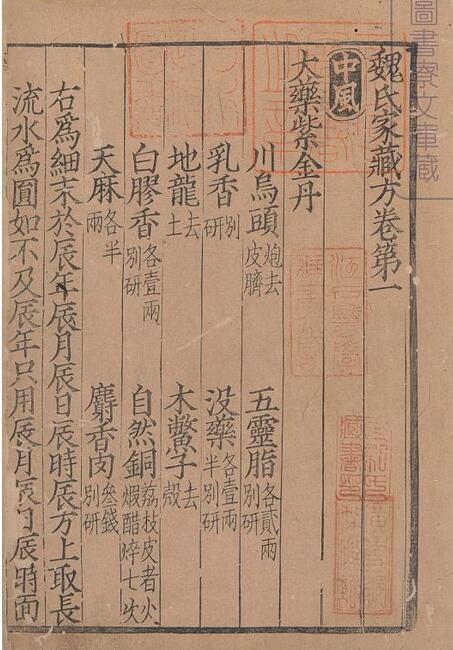 魏氏家藏方(图1)