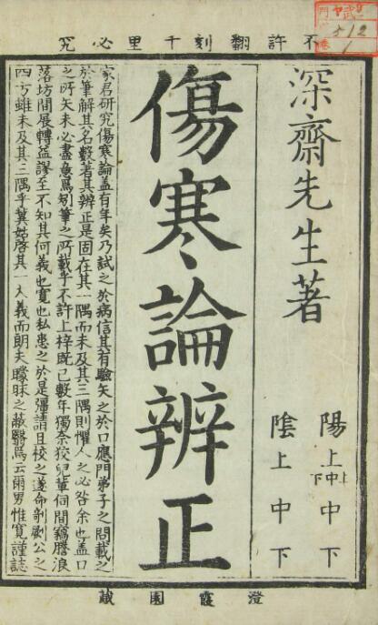 伤寒辩证（1-6卷）中医古籍(图1)