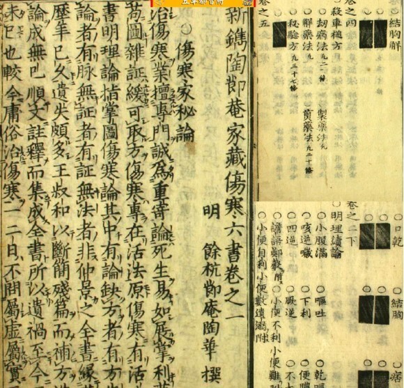 中医古籍 明代名医陶华著伤寒秘方伤寒六书6卷（万历古本）(图1)