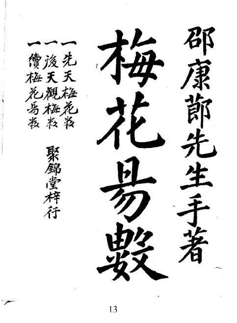新刻增定邵康节先生梅花观梅拆字数全集(图1)