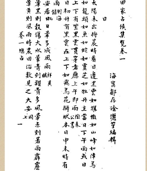 田家占候集览十卷.（清）邹存淦(图2)