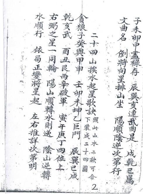 三元二十四山挨山起星秘旨风水古籍(图2)