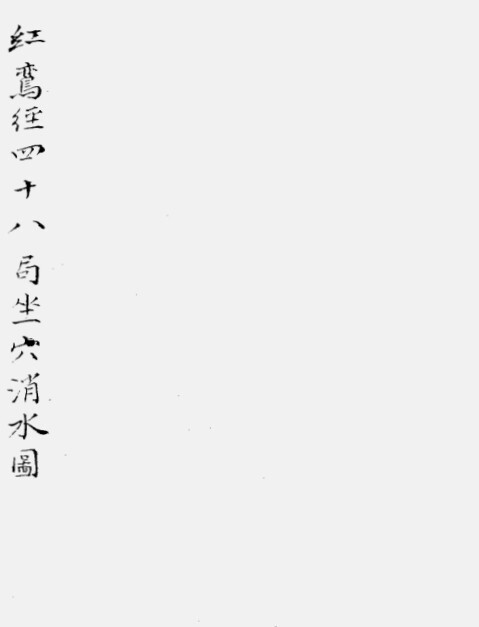 秘藏手抄本红鸾经四十八局坐穴消水图(图1)
