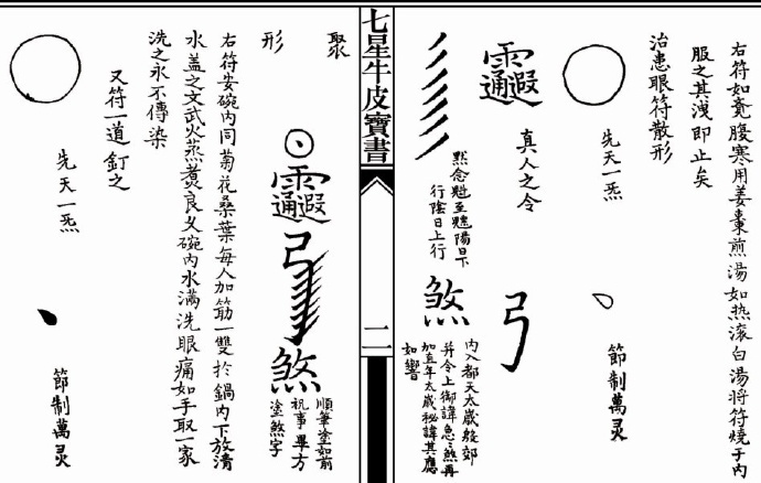 道教符咒 七星牛皮宝书(图2)