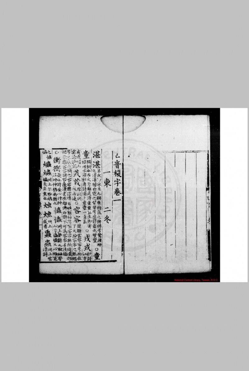 古音复字 (明)杨慎撰 明嘉靖间刊黑口本(图3)
