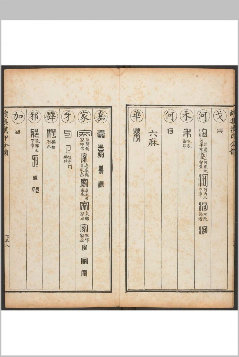 选集汉印分韵  二卷  续集二卷 袁日省撰, 谢景卿续集 漱艺堂, 嘉庆2-8年(图9)