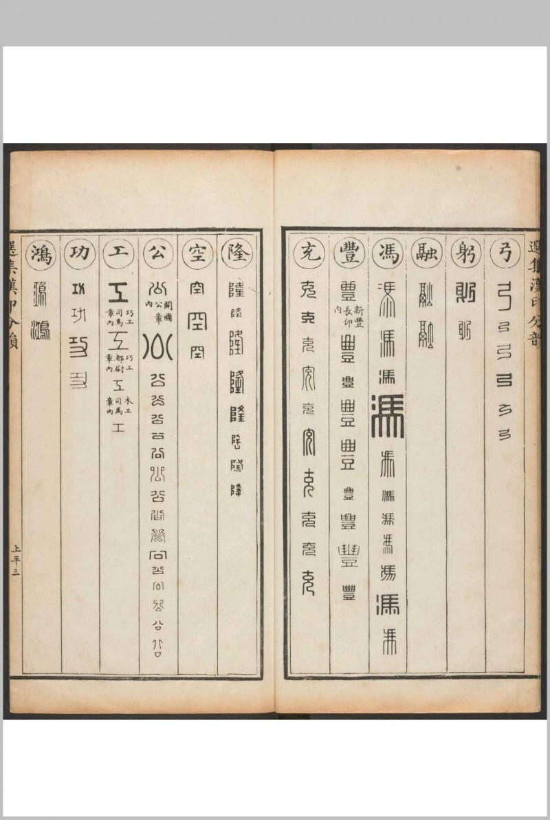 选集汉印分韵  二卷  续集二卷 袁日省撰, 谢景卿续集 漱艺堂, 嘉庆2-8年(图7)