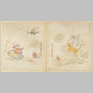 顾绣五十三参图册.清初绣制.北京故宫博物