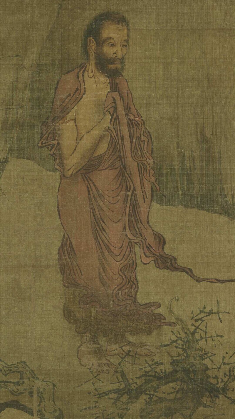 宋 梁楷 出山释迦图轴绢本(图2)