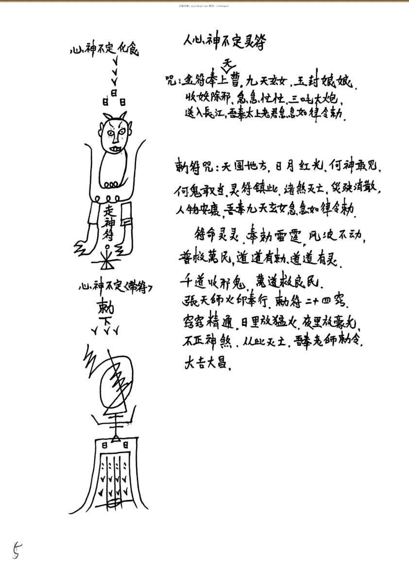 茅山法祖十八院，共5册，手抄秘法法本(图5)
