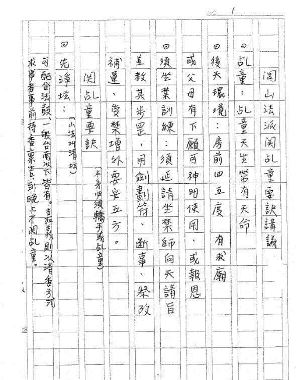 闾山法派关乩童要诀科讲义(图2)