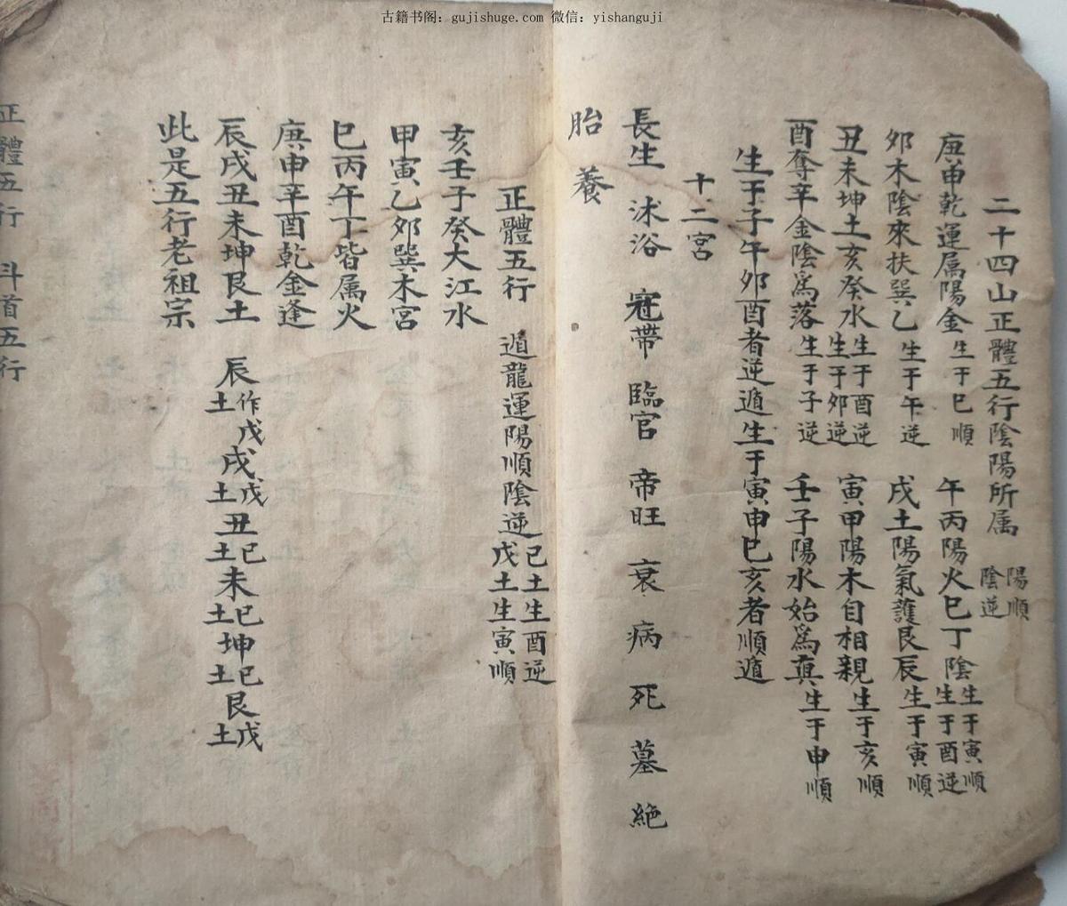 风水手抄古籍，地理二十四山分金催补——古籍屋(图3)