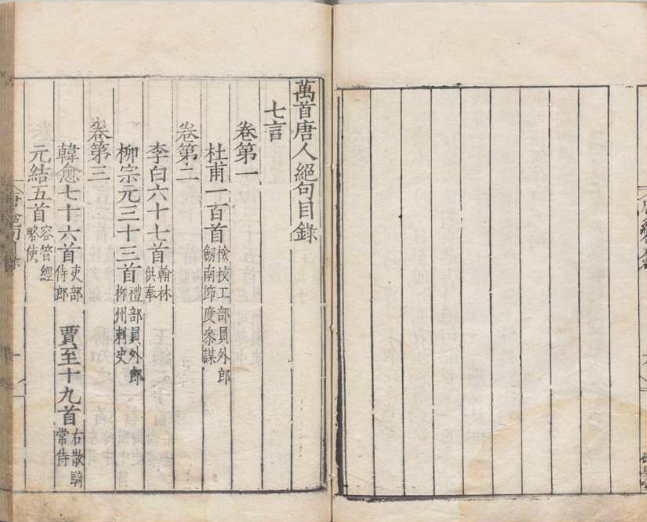 万首唐人绝句 七言75卷 洪迈（宋）刊本 ,明 , 德星堂(图2)
